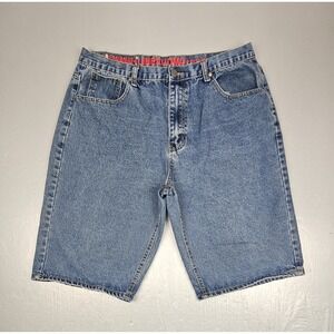 Vintage Linea Uomo Shorts Mens 40 Relaxed Straight Fit Baggy Bermuda Denim